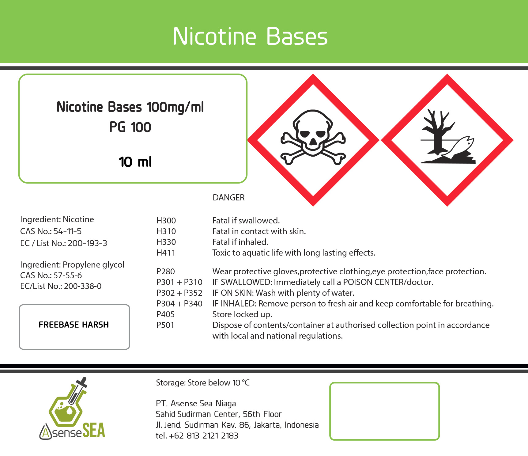 NICOTINE BASES 100 mg/ml (FREEBASE-H) - Image 2